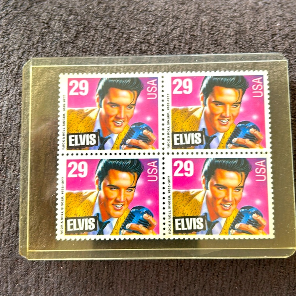 1993 ELVIS PRESLEY 29 Cent Block of 4 Stamps